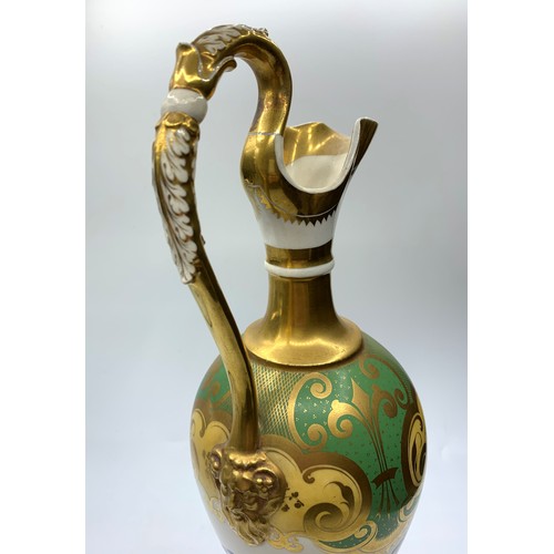 43 - H&R Daniel Grecian Urn with Floral theme and gilt finish, 32cm tall