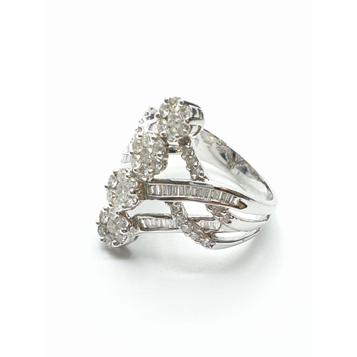 17 - (Withdraw)18ct White Gold Diamond Ring with approx 1.42ct diamonds, weight 6.9g and size O1/2