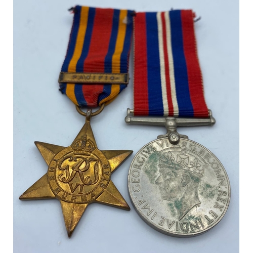 372 - Burma star with Pacific bar plus the
Campaign War Medal 1939-45.
World war 2
Original Medals with Ri... 