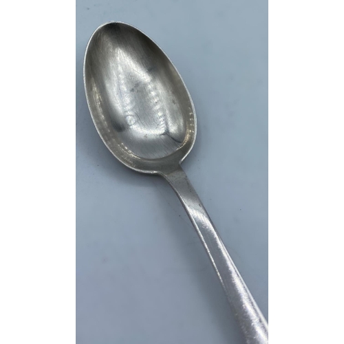 390 - 1944 Silver Swiss Christmas Spoon, having a message on handle in three different languages