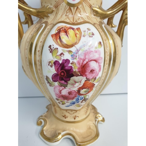 161 - Daniel 196 shape Vase with floral decoration, 23.5cm tall in good condition