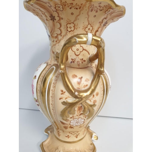 161 - Daniel 196 shape Vase with floral decoration, 23.5cm tall in good condition