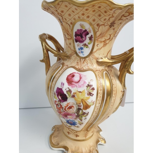 161 - Daniel 196 shape Vase with floral decoration, 23.5cm tall in good condition