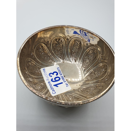 163 - Antique Victorian Silver Bowl,very rare early Mappin And Webb piece having gadroun rim and decorated... 