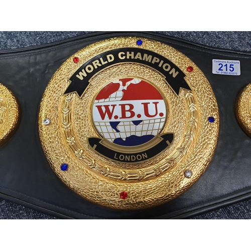 215 - W.B.U World Champion Boxing Belt