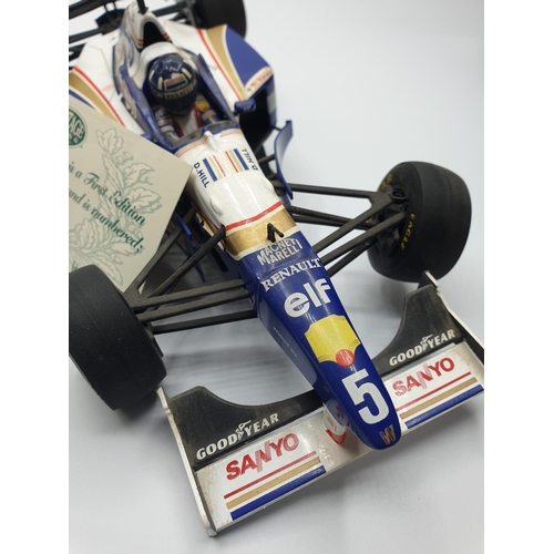 220 - First Edition Model of Damon Hills Race Car with authentic livery from 1996, no 2053, 23cm long appr... 