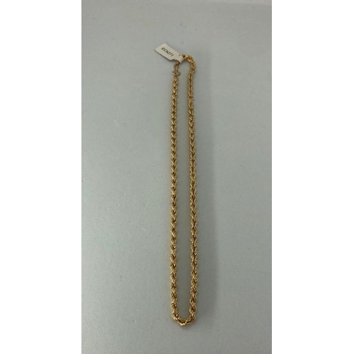 279 - 9K Yellow Gold Twist Linked Necklace, weight 6.20g and 16