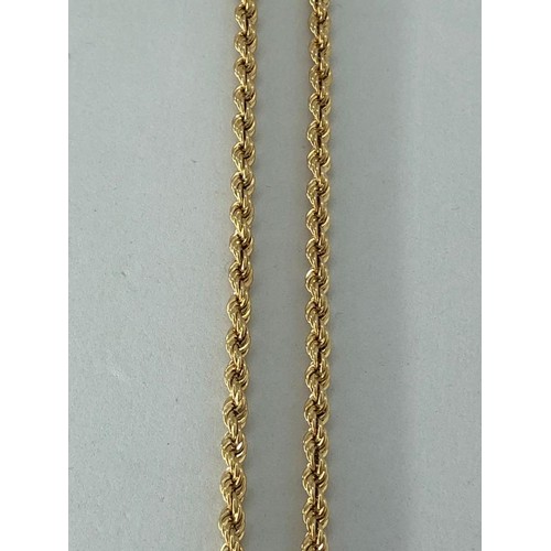 279 - 9K Yellow Gold Twist Linked Necklace, weight 6.20g and 16