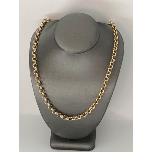 283 - 9K Yellow Gold Belcher solid Chain, weight 24.9g and 18