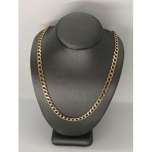 287 - 9K Yellow Gold Chunky Curb Chain, weight 14.5g and 23