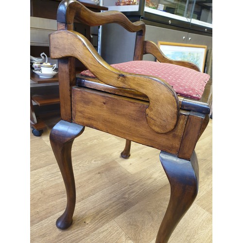 36 - Antique Victorian Piano Stool with lifting seat and storage. A/f . W44CM X H68CM