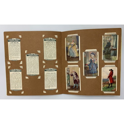 286 - 50x Cigarette Cards in original album from 1940's titled 'Englisia period costumes' by Wills cigaret... 