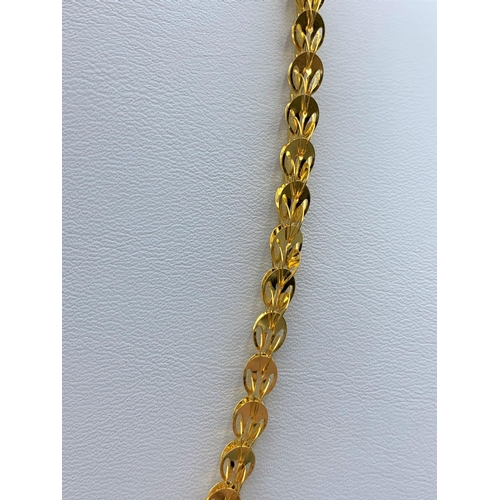 350 - 24ct Gold Necklace From The Far East Intricate Unique Design 16.4g 45cm