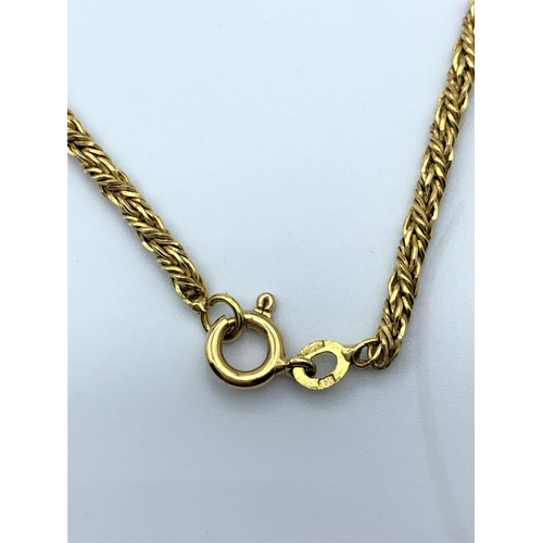 352 - (Withdraw) 18ct Yellow Gold Solid Twist Decorative Necklace. 26.7g 78cm