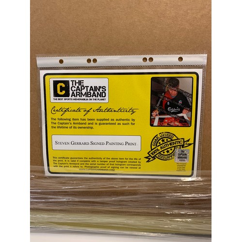 400 - Steven Gerrard Signed Print with Certificate of Authenticity, picture  taken from the Champion Leagu... 