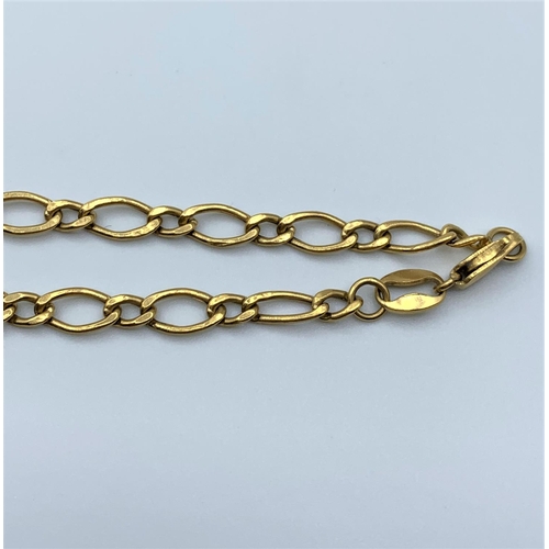 402 - 18ct gold dainty link bracelet, weight 2.8g and 17cm long.