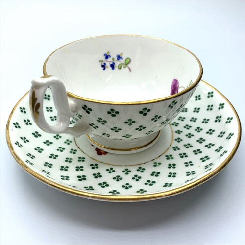 250 - H&R Daniel Cup and Saucer plain edge shape, variation pattern number 4643 slight misprint on saucer