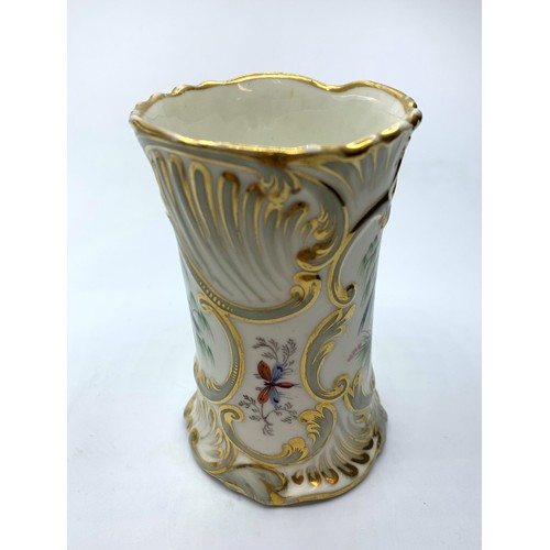 370 - H&R Daniel Spill Vase with bird and woodland decoration, 10cm tall