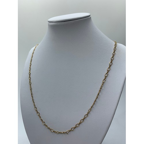 371 - 9CT Unusual Link Necklace, weight 5.5g and 56cm long approx