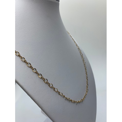 371 - 9CT Unusual Link Necklace, weight 5.5g and 56cm long approx