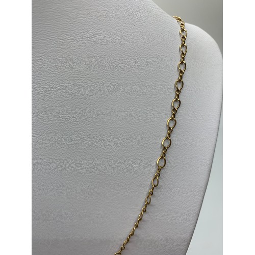 371 - 9CT Unusual Link Necklace, weight 5.5g and 56cm long approx