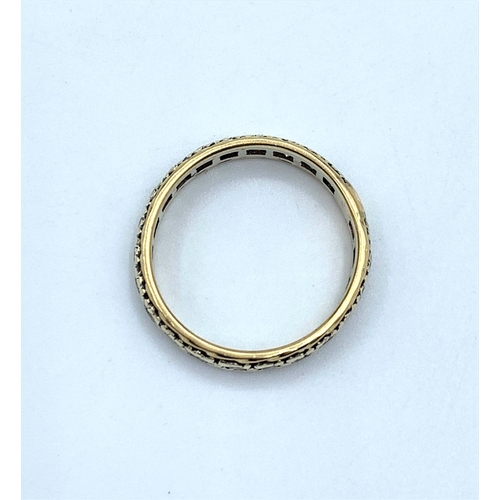 154 - 9CT Yellow Gold Eternity Ring, weight 3.52g and size O