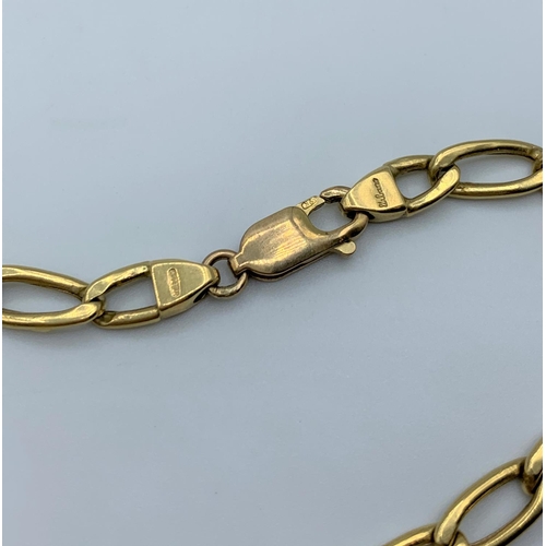 155 - 9CT Yellow Gold Link Bracelet, 20cm long and weight 6.9g aprox