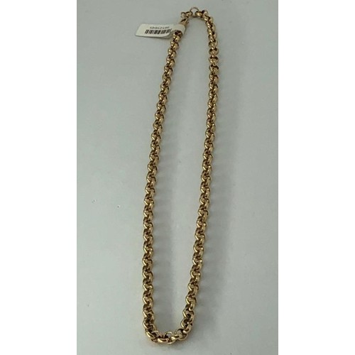 283 - 9K Yellow Gold Belcher solid Chain, weight 24.9g and 18