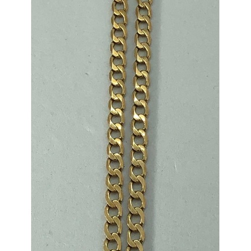 287 - 9K Yellow Gold Chunky Curb Chain, weight 14.5g and 23