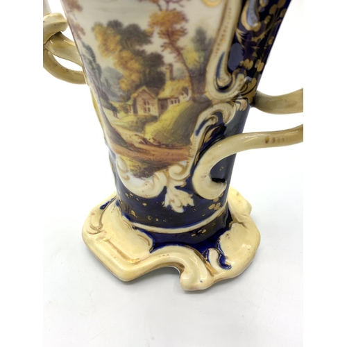 134 - Baroque style 18cm tall vase attributed to Samuel Alcock circa. 1835