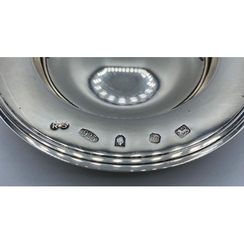 382 - Silver Armada Bon Bon Dish, clear Hallmark for Birmingham Silver 10cm diameter and weight 80g approx