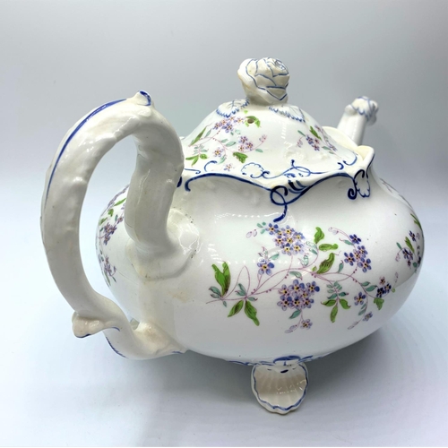 141 - H&R Daniel shell shape B tea pot in good condition, pattern no. 5704