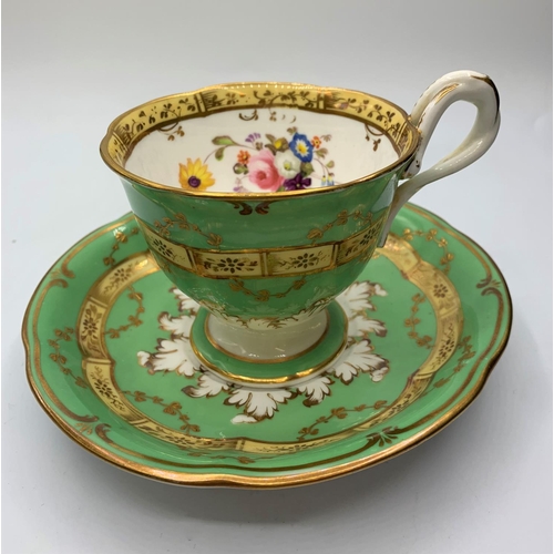 124 - Set of Daniel acanthus base shape teacup, coffee cup and saucer, in good condition pattern no- 6372 ... 