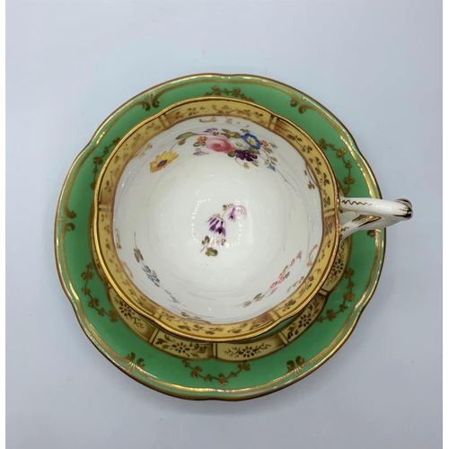 124 - Set of Daniel acanthus base shape teacup, coffee cup and saucer, in good condition pattern no- 6372 ... 