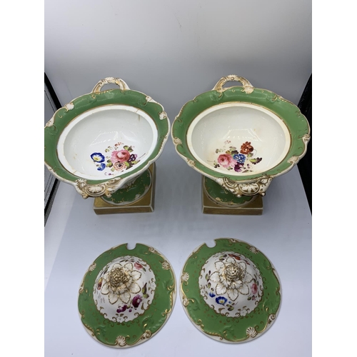 149 - A pair of shell border shape serving bowls in fair condition for age.