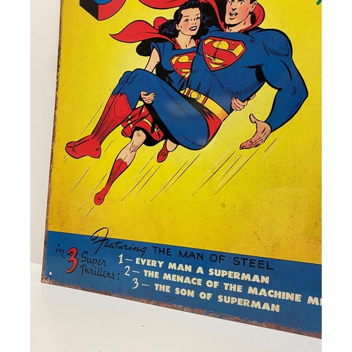 295 - Superman Sign, 1950/60s Tin