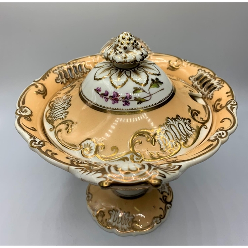 206 - H&R Daniel Shell Pierced Shape Lidded Bowl in Good Condition.