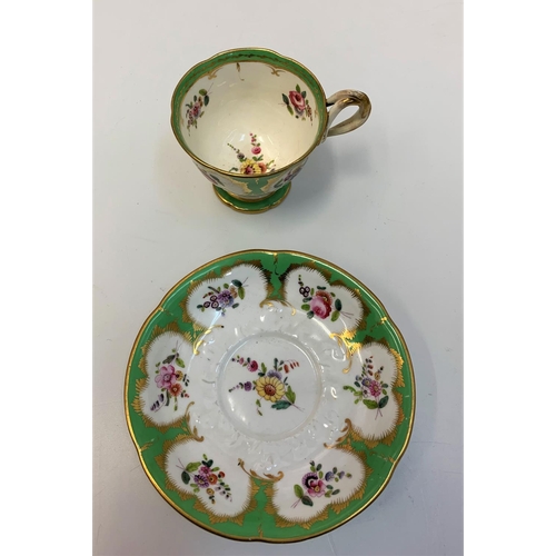 212 - H&R Daniel Acanthus Base Shape Cup & Saucer in Good Condition.