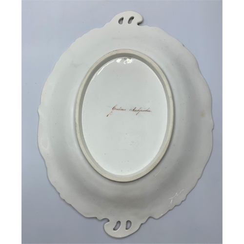 225 - A Daniel Rococo Scroll Shape Serving Dish in Condition.