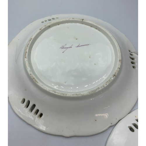 234 - A Pair of Shell Pierced Side Plates Circa 1825, In Good Condition.