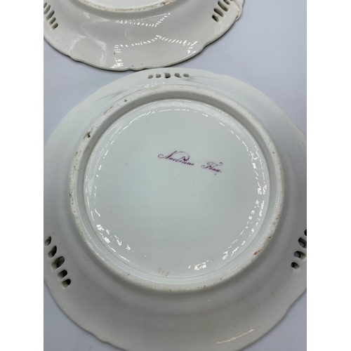 234 - A Pair of Shell Pierced Side Plates Circa 1825, In Good Condition.