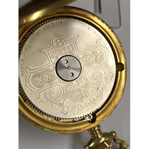 162 - Vintage Hebdomas Pocket Watch