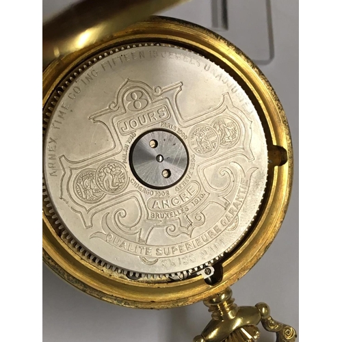 162 - Vintage Hebdomas Pocket Watch