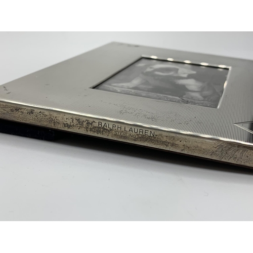 291 - Ralph Lauren silver photo frame 19x15.5cms