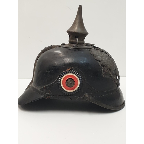 2 - WW1 Imperial German m1915 Prussian Infantry Removable Spike Pickelhaube