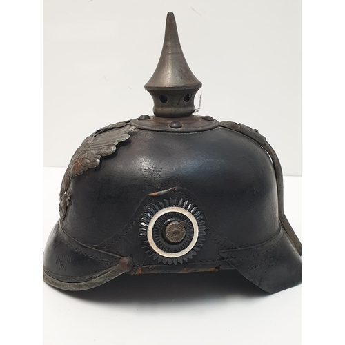 2 - WW1 Imperial German m1915 Prussian Infantry Removable Spike Pickelhaube