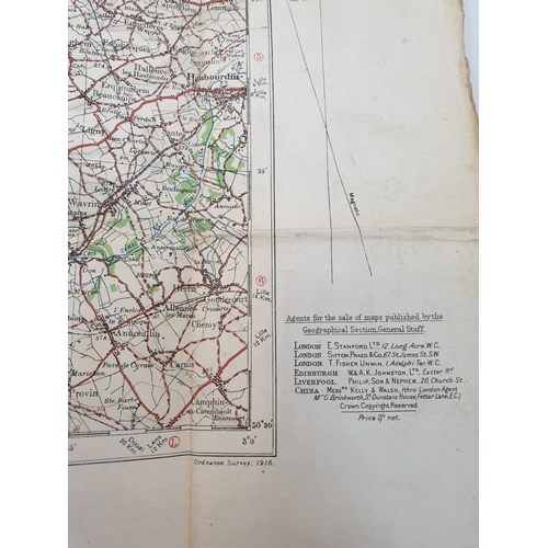 31 - 1915 Dated British War Office Fabric Map.