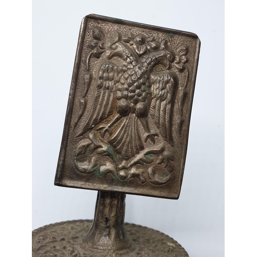 69 - WW1 Circa 1914 Imperial German Officers Table Match Box Holder depicting a Prussian Eagle.