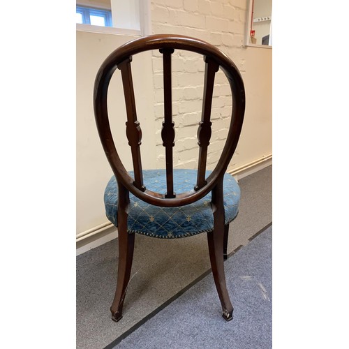 502 - Set of Antique Chair and Foot rest , chair is L51 x H32cm and the foot rest is L39 x W33cm (2)