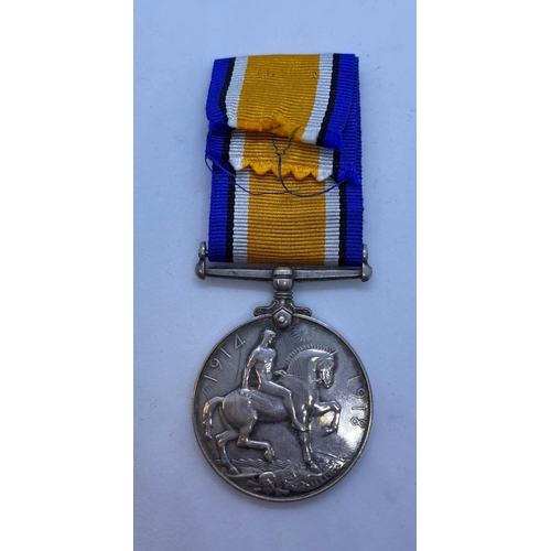 489 - First World War Medal Awarded to Private. F. Thorpe of the Royal Welsh Fusiliers, Complete with Ribb... 